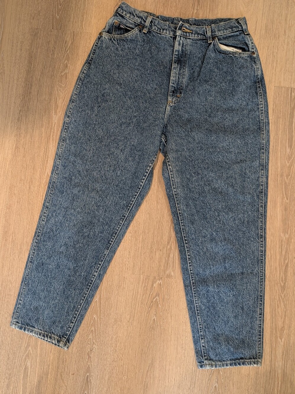 Lee High Rise Blue Cotton Mom Jeans Vintage - Picture 3 of 9